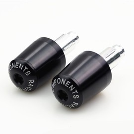 7/8" Motorcycle Bar Ends Universal Motorcycle Handlebar Plugs End Caps - 2Pcs Grip Ends, Fit with Yamaha YZF R1 R3 R6 R7 R125 R6S R25 R3 600R (Black)