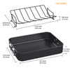 CHEFMADE Turkey Roasting Pan with V Rack, 16 Inch Deep