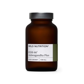 WILD NUTRITION Food-Grown® Ashwagandha KSM 66 Plus | Ethically Sourced Ashwagandha Capsules to Support Mind and Body | Ashwagandha Tablets to Support Stress and Anxiety | 60 Capsules