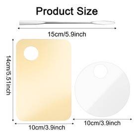 4 Pcs Makeup Mixing Tray Acrylic Cosmetic Palette Foundation Makeup Mixing Palette Paint Palettes with Spatula Tool for Eye Shadow Lipsticks Nail Art Beauty Salon Professional Pigment Blending