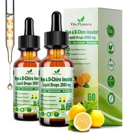 Myo-Inositol & D-Chiro Inositol Supplement For Women, Vitamin B12, Ovarian & Cycle Health* Liquid Drops 6x Stronger than Pills Powder:_1 bottle