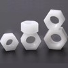 happinesspark Nylon PA66 Plastic White Color Metric Hex Nut M4