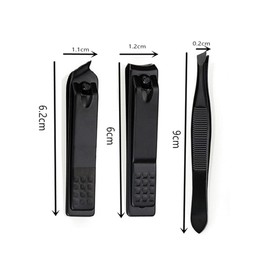 Nail Clipper Set-7-in-1 Stainless Steel Nail Clipper Tool Set Portable double nail clippers and eyebrow clip, and beauty clippers for eyebrow trimming, scoop and tool ear pick for removing bad skin and dead skin, portable neutral leather case, easy to us