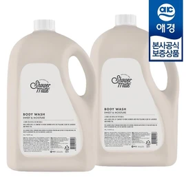 Aekyung [애경] 샤워메이트 스위트 모이스처 바디워시 4L x2개 + 펌프 Aekyung Shower Mate Sweet Moisture Body Wash 4L x 2 + Pump