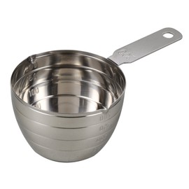 pa-ru金属 (Pearl Metal) Measuring Cup Silver 200ml 200ml Stainless Steel enjoykitchen C – 8180