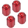 HASEPRO CAV-2R Magical Carbon Air Valve Cap, Red/Red, Set of