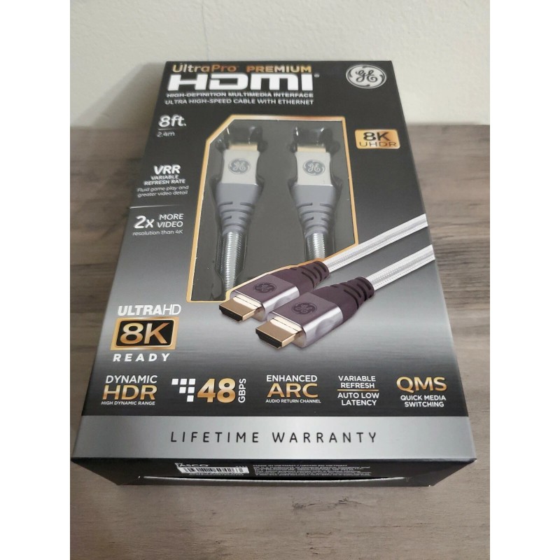 GE Gold Plated HDMI Cable 8K UHDR Ultra High-Speed 8