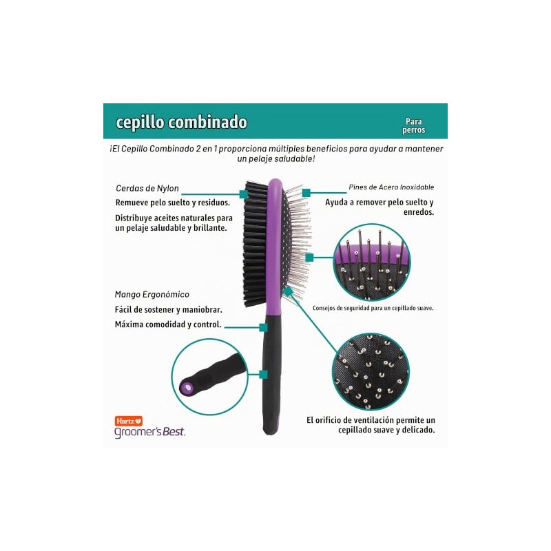 Hartz Cepillo Combinado Deluxe