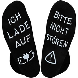 Zkxiyuan Birthday Gifts for Men, Funny Gifts for Dad, Please Do Not Disturb Dad Rest Her Eyes Out Socks, Black - CHARGE ON