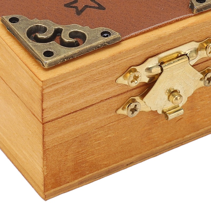 Hand Cranked Music Box Mini Portable Gemini Pattern Retro Style