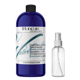 Dr Joe Lab Rice Water Growth Mix - Nourishing Toner with Rose Hydrosol Aloe Vera Face & Scalp Essence Rice Extract Pro Vitamin B5 Oily Skin Alcohol-Free Spray Spritz (32 oz & Empty Sprayer)
