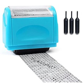 Data Defender,Identity Roller Stamp Wide Rolling Security Stamp,Including 3-Pack Refills-Confidential Roller Stamp,Address Blocker Security,Anti Theft and Privacy Safety