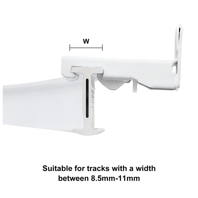 KXLIFE Soportes de pared negros para riel de cortina flexible,