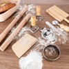 simarro 10Pcs Pasta Making Tool Set, Wooden Threaded Rolling Pin