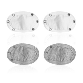 NyxSeat 4 Pieces Baby Step Extenders, Baby Step Extension Pads, Double Layer Cotton Crotch Extensions for Babies, White and Grey One Piece Extensions, White, grey