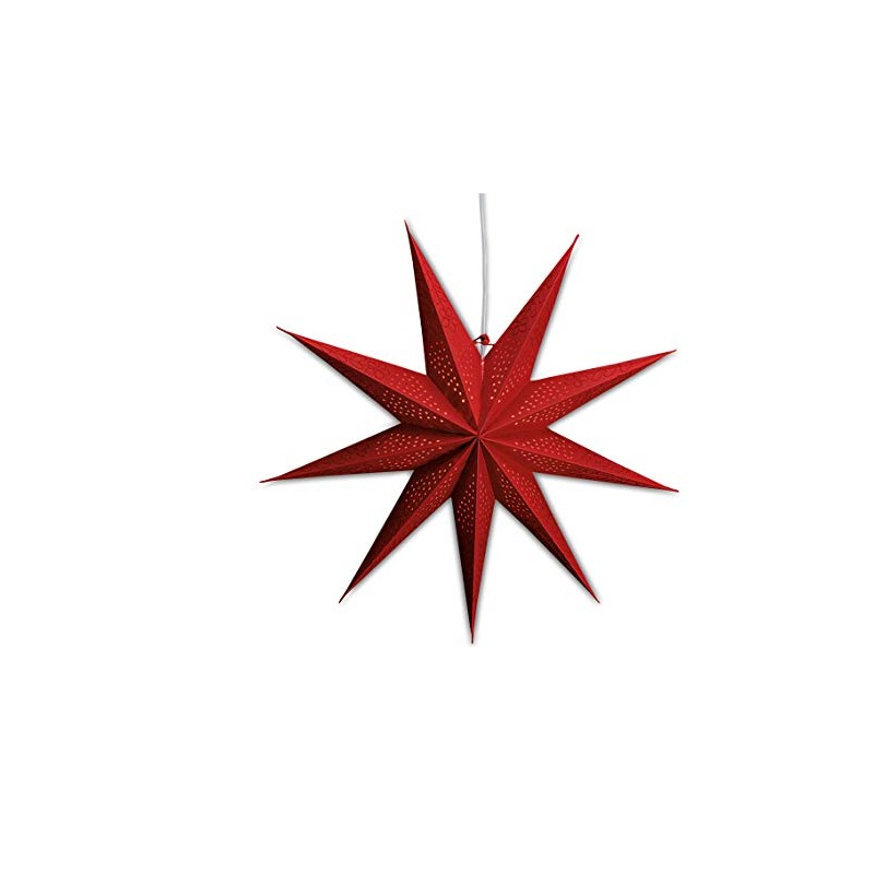 Illuminated 5-Point Star in White - 60 cm Paper Star,