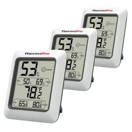 ThermoPro 3× TP50 ThermoPro Digital Room Thermometer Hygrometer Indoor Temp Humidity Gauge
