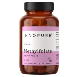 INNOPURE L-Methylfolate Folate 400mcg (No Fillers or Binders) Pure-Fill Supplement 120 Capsules