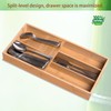 guiogc Bamboo Silverware Organizer, Kitchen Silverware Drawer Organizer, Utensil Tray