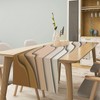 Houselerax Brown Table Runner,Modern Ripple Abstract Geometric Table Runners for