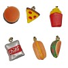 MY LITTLE CHRISTMAS NEW 8 PC MINI  1" KIDS FAVORITE FOOD ORNAMENTS FREE SHIP