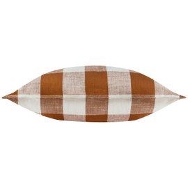 Yard Chesil Check Outdoor 100% Cotton Cushion Cover - Pecan - 50x50cm