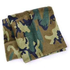 Rothco Beach Towel - Military Insignia, Woodland Camo