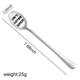 Dads Coffee Spoons for Men Daddy Christmas Gifts for Father in Law Birthday Gift for Coffee Lovers Gift for Dad Stocking Stuffers for Him Bonus Step Father Retirement Gifts for Dad from Daughter Son