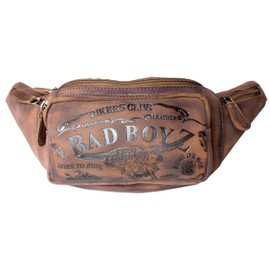 Genuine Leather Belly Bag - Waist Pack - Kidney Bag - Bag for Bikers Bad Boyz