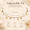 2Pcs Gold Starfish Waist Chain Bikini for Women, Layered Bohemian