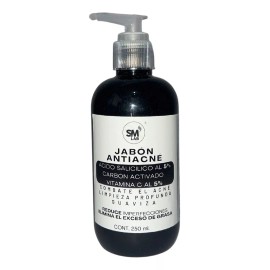 Sm Lab Jabón Antiacné + Ácido Salicílico/carbón Activado/vitamina C
