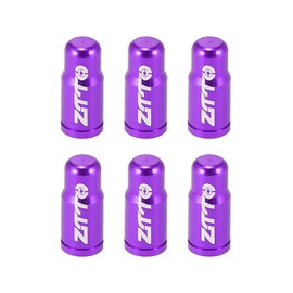 X AUTOHAUX 6pcs Tire Valve Caps Dust Covers for Bicycle Road Bike MTB Purple