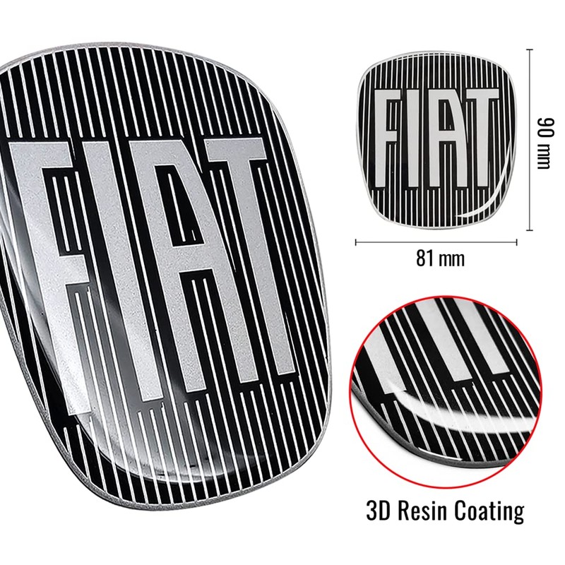 Fiat 14188A 3D Sticker Dolbò Logo Black 90 x 81