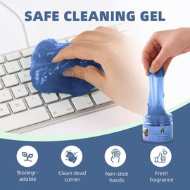 Kavish Cleaning Gel Universal Dust Cleaner for Car Vent Keyboard Cleaning Slime Dashboard Dust Cleaning Putty Auto Dust Cleaning Kit for Computer Cleaning and Car Detailing (Blue)