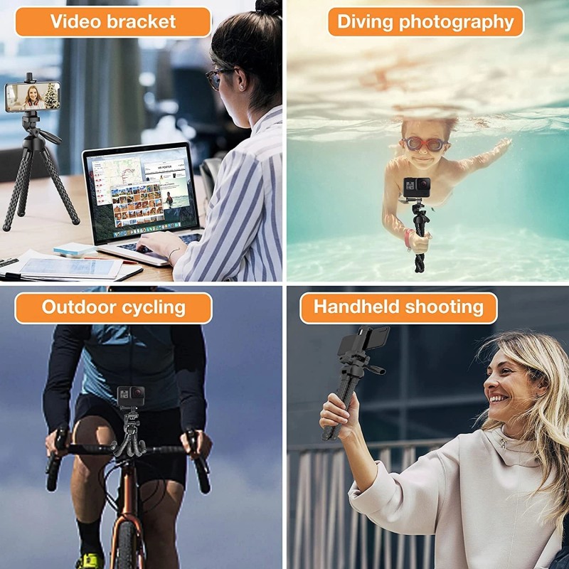 Erligpowht Phone Tripod, Portable Cell Phone Camera Tripod Stand with