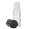4PCS 30ml Essential Oil Roller Bottles, Empty Refillable Clear Glass