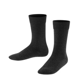 FALKE Kids Comfort Wool socks, 1 pair, UK size 6-8.5 (EU 23-26), Grey, virgin wool mix - Warm wool on the outside, soft cotton on the inside
