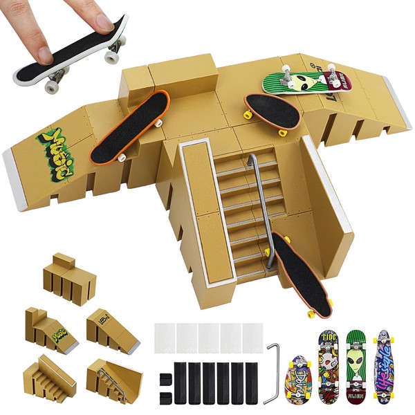 TSDRBWO Finger Skateboards, Mini Fingerboard DIY Set, Finger Toys Set,