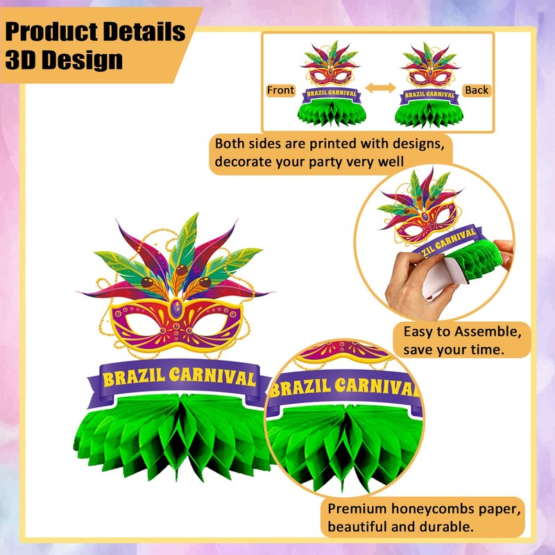 Mardi Gras Table Decorations, Mardi Gras Centerpieces for Tables, Mardi
