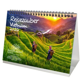 Travel Magic Vietnam DIN A5 Desk Calendar for 2026 Hanoi City Country Holiday Beach Seelenzauber