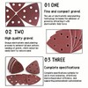 Triangle Grinding-Pads,Sanding Discs,90 Pieces Sanding Pads,93 * 93 * 93mm,andpaper