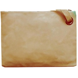 Evening Bags Purse Envelop Clutch Chain Shoulder Womens Wristlet Handbag Foldover Pouch, Light Khaki, Large