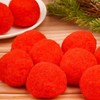 Aczyqws 10 Pack 4cm Red Pom Poms Craft Fluffy Fuzzy