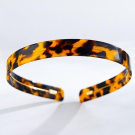 Firuilo Tortoise Shell Headband Thin Acetate Resin Headbands Non Slip Hair Accessories for Women