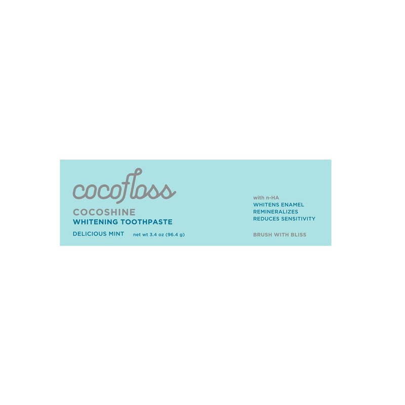Cocofloss Cocoshine Whitening Toothpaste, Remineralize & Repair Sensitive Teeth, Fluoride-Free