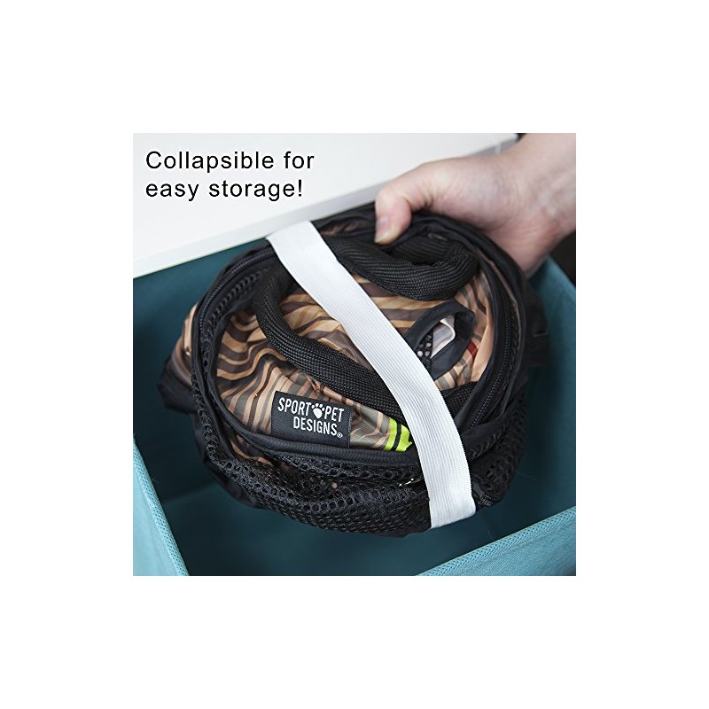 SportPet Designs Cat Carrier With Zipper Lock- Foldable Travel Cat