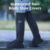 RINJOY High Top Rain Shoe Covers with Zipper, Reflective Waterproof