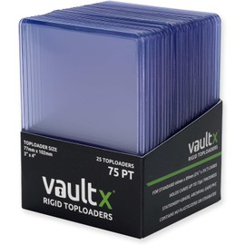 Vault X Toploaders de 75pt (Pack de 25), Fundas Rígidas Transparentes Sin Costuras de 3" x 4" para Cartas Coleccionables TCG