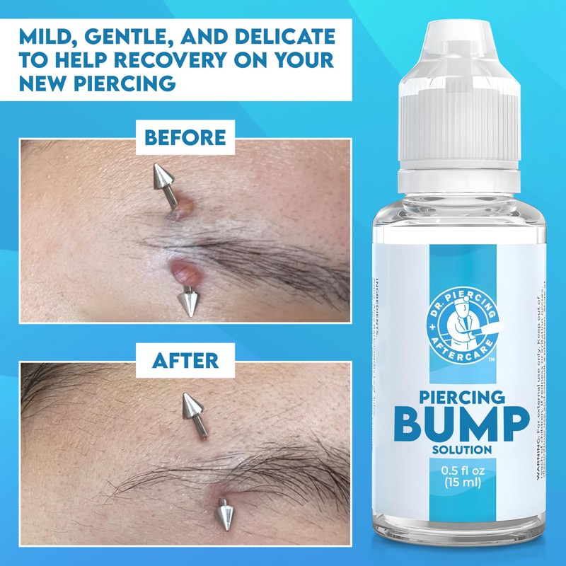 Dr. Piercing Aftercare Keloid Drops – Non-Greasy Saline Solution for