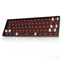 ASHATA 60% RGB DIY Mechanical Keyboard, 61 Keys Hot Swappable 3Pin 5Pin Switch, Bluetooth 5.0/USB C Wired/2.4GHz Customized Gaming Keyboard Kit for Win/for iOS/for